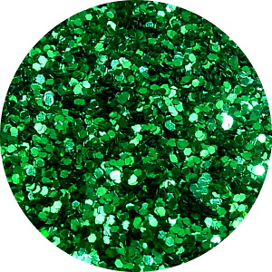 JOSS Green Solvent Stable Glitter 0.015Hex   Product Photo