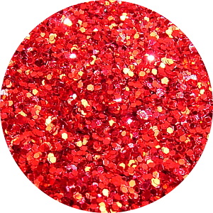 JOSS Warm Red Solvent Stable Glitter 0.015Hex   Product Photo