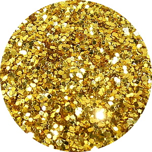 JOSS Yellow Gold Solvent Stable Glitter 0.015Hex Product Photo